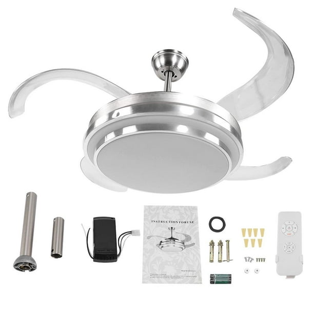42inches,White Ceiling Fan with 3 Colors Light and Remote Control 